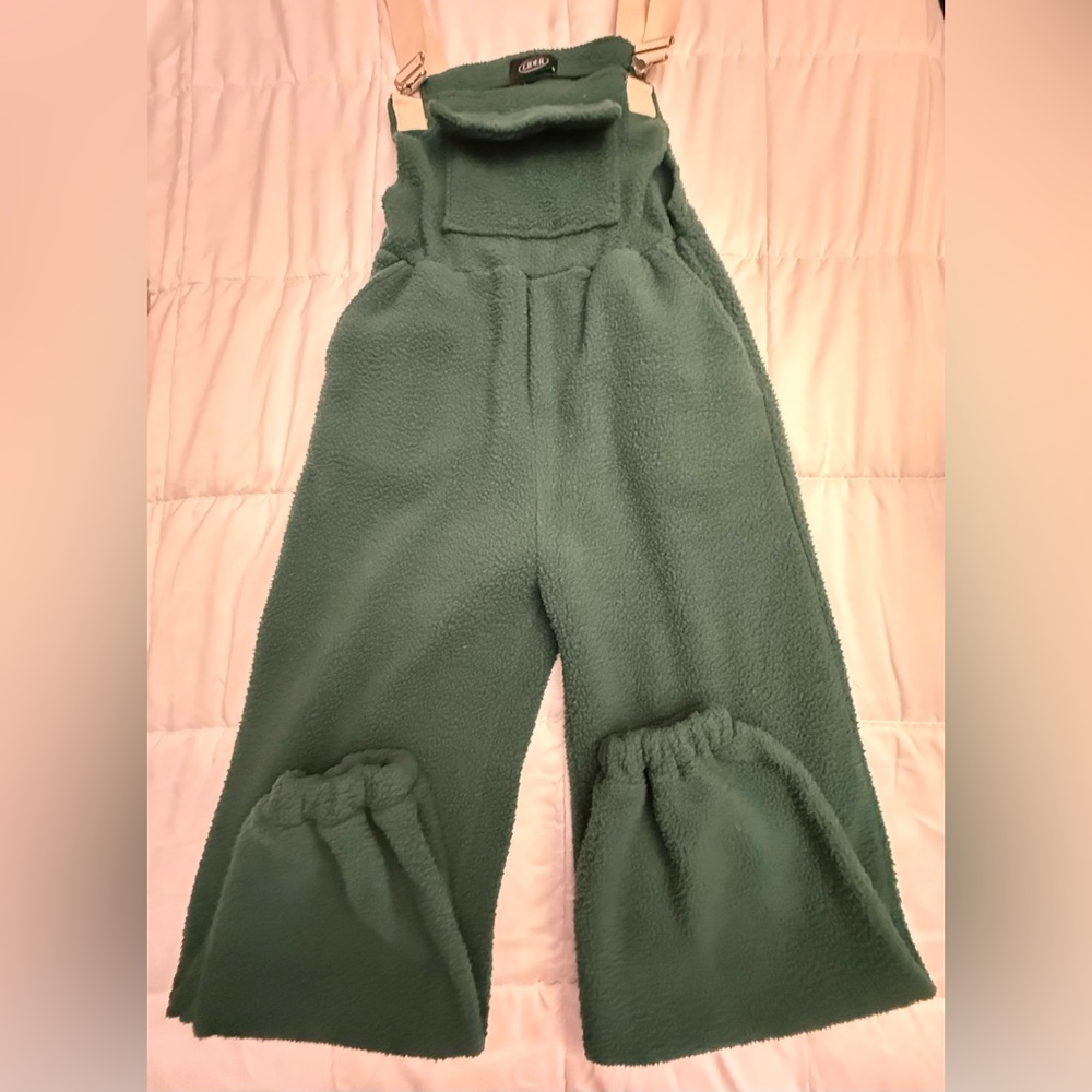 Cider Fleece Pinafore Jogger Jumpsuit